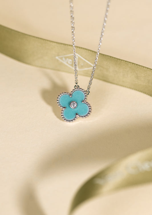 Van Cleef & Arpels Holiday Pendant in Blue Porcelain
