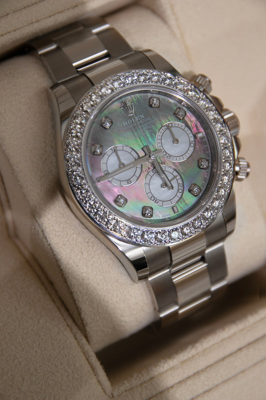 Rolex Cosmograph Daytona White Gold - Mother of Pearl with Diamond 40mm
