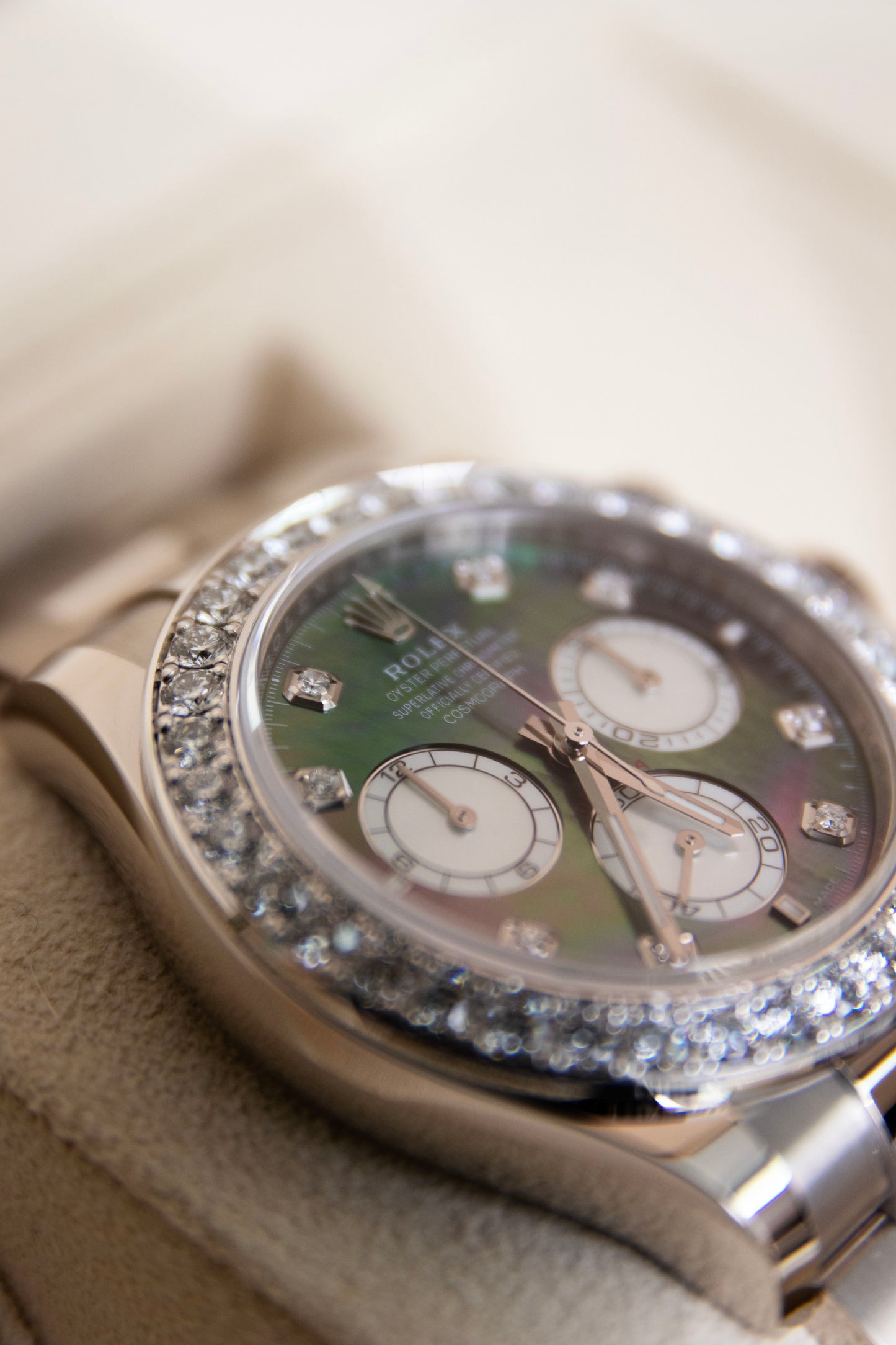 Rolex Cosmograph Daytona White Gold - Mother of Pearl with Diamond 40mm