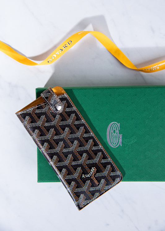 Goyard Montmartre PM Glasses Case Black/Tan