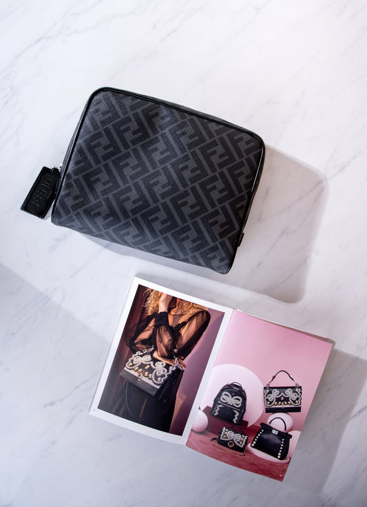 Fendi Grey Toiletry Bag