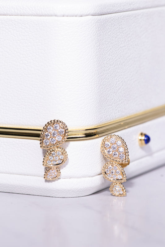 Boucheron Serpent Bohème Stud Earrings in Yellow Gold