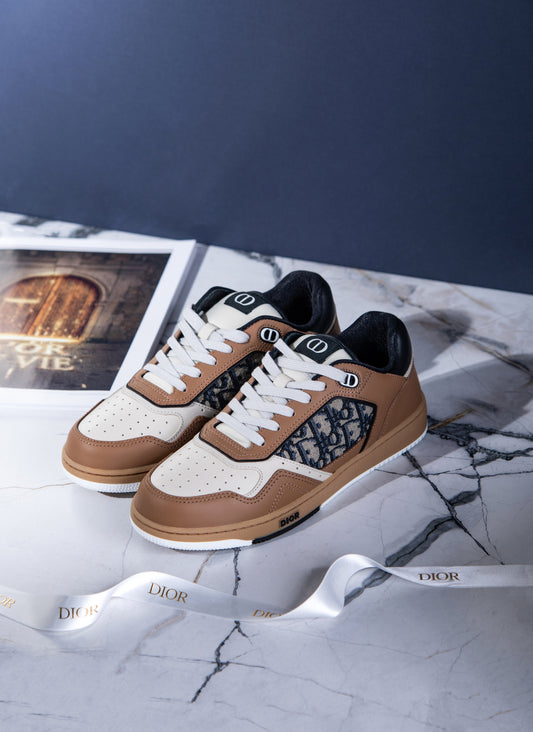 Dior B27 Coffee/Cream Black Dior Sneakers