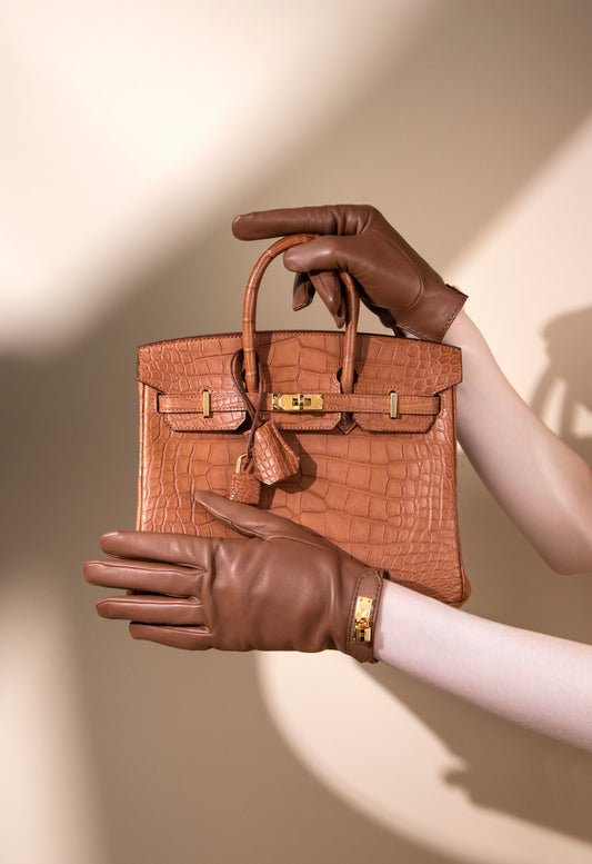 Hermès Birkin 25 Matte Crocodile in Gold Retourne GHW