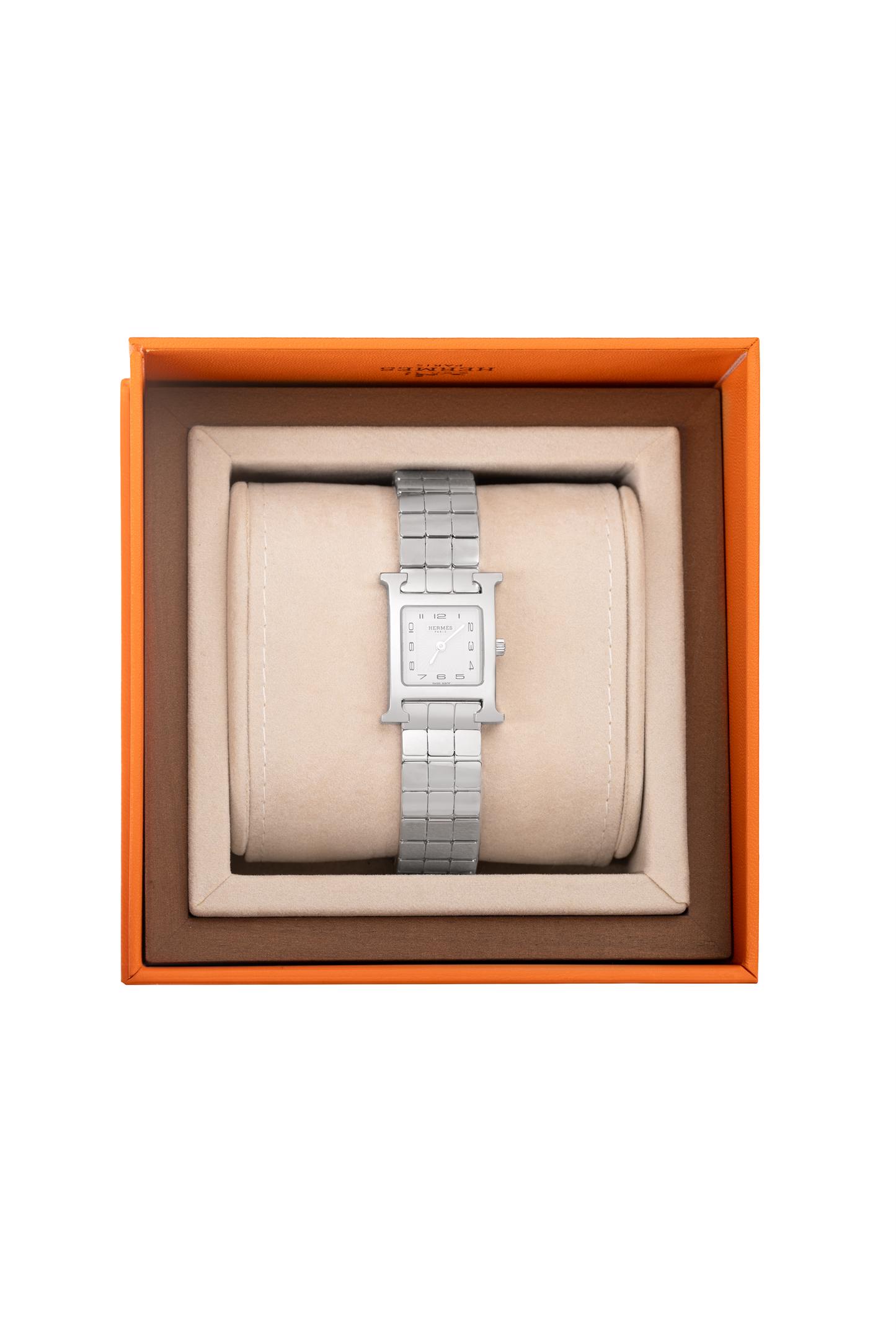 Hermes H Watch in White Gold