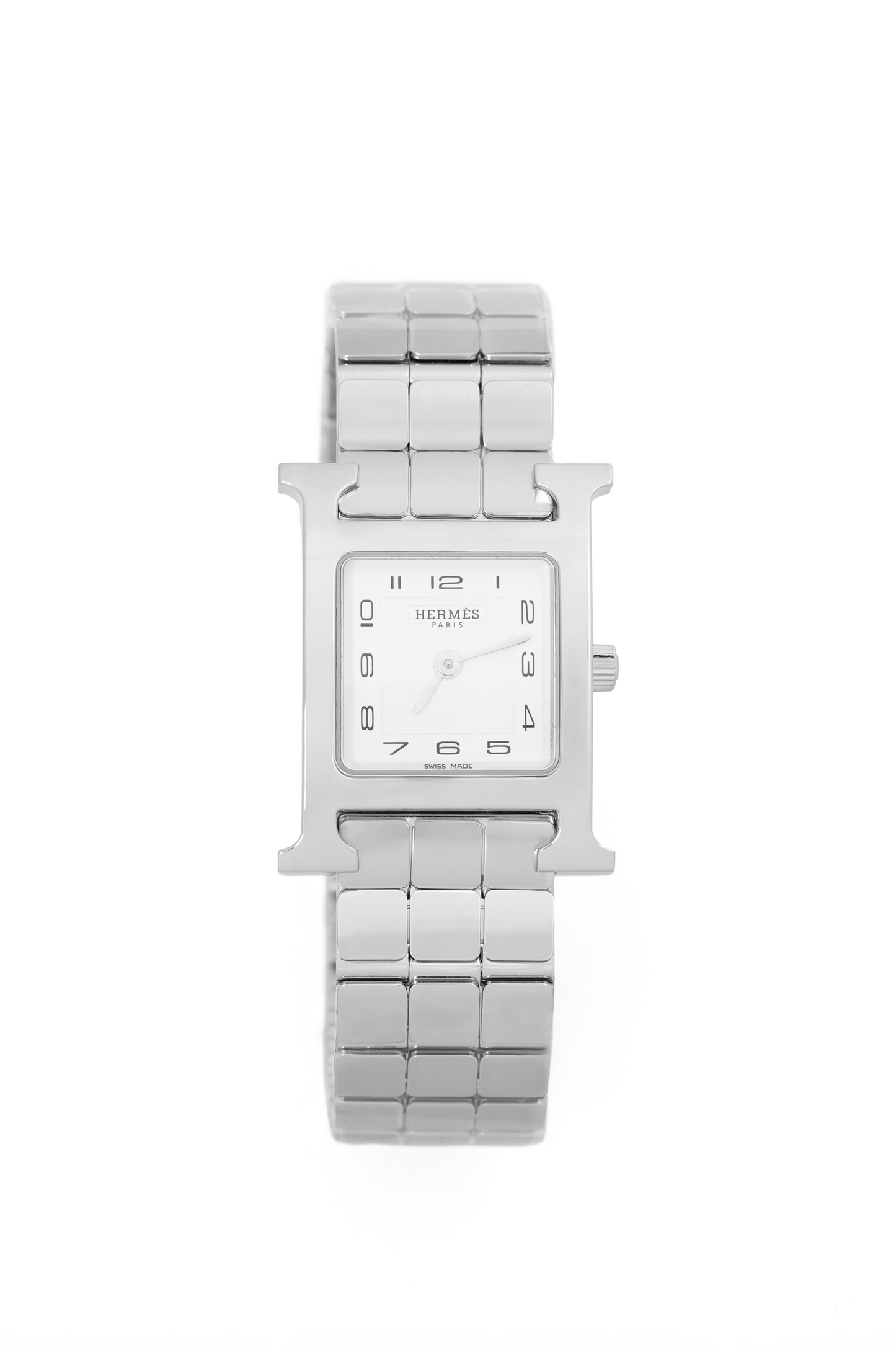 Hermes H Watch in White Gold
