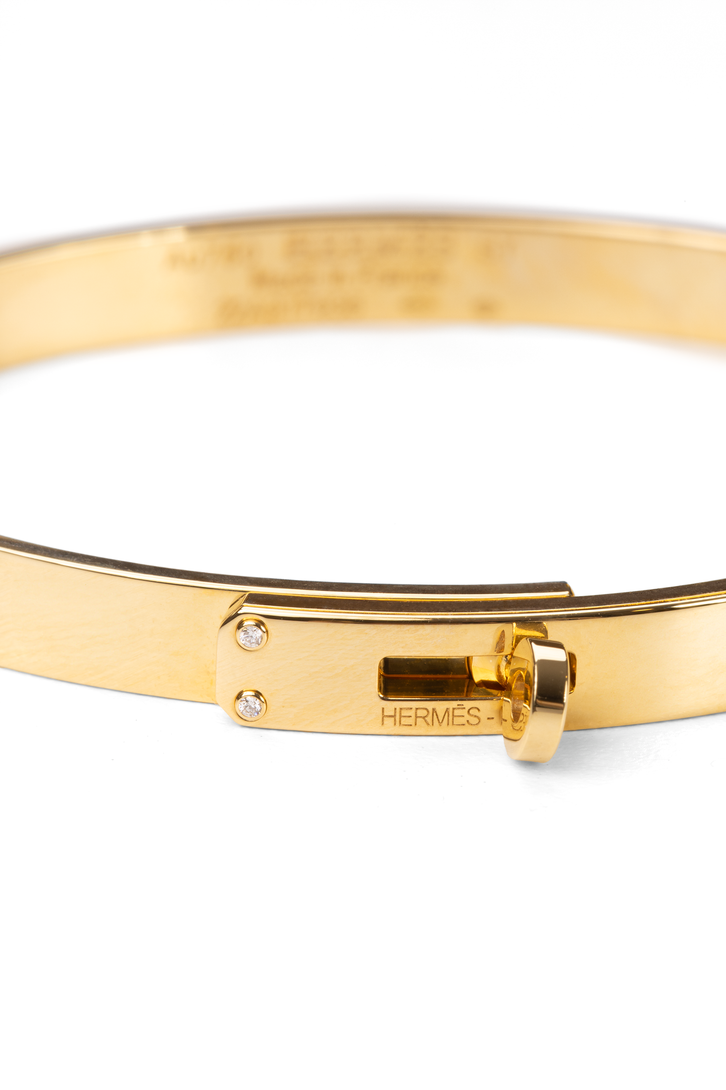 Hermes Kelly Lock Bracelet in Yellow Gold