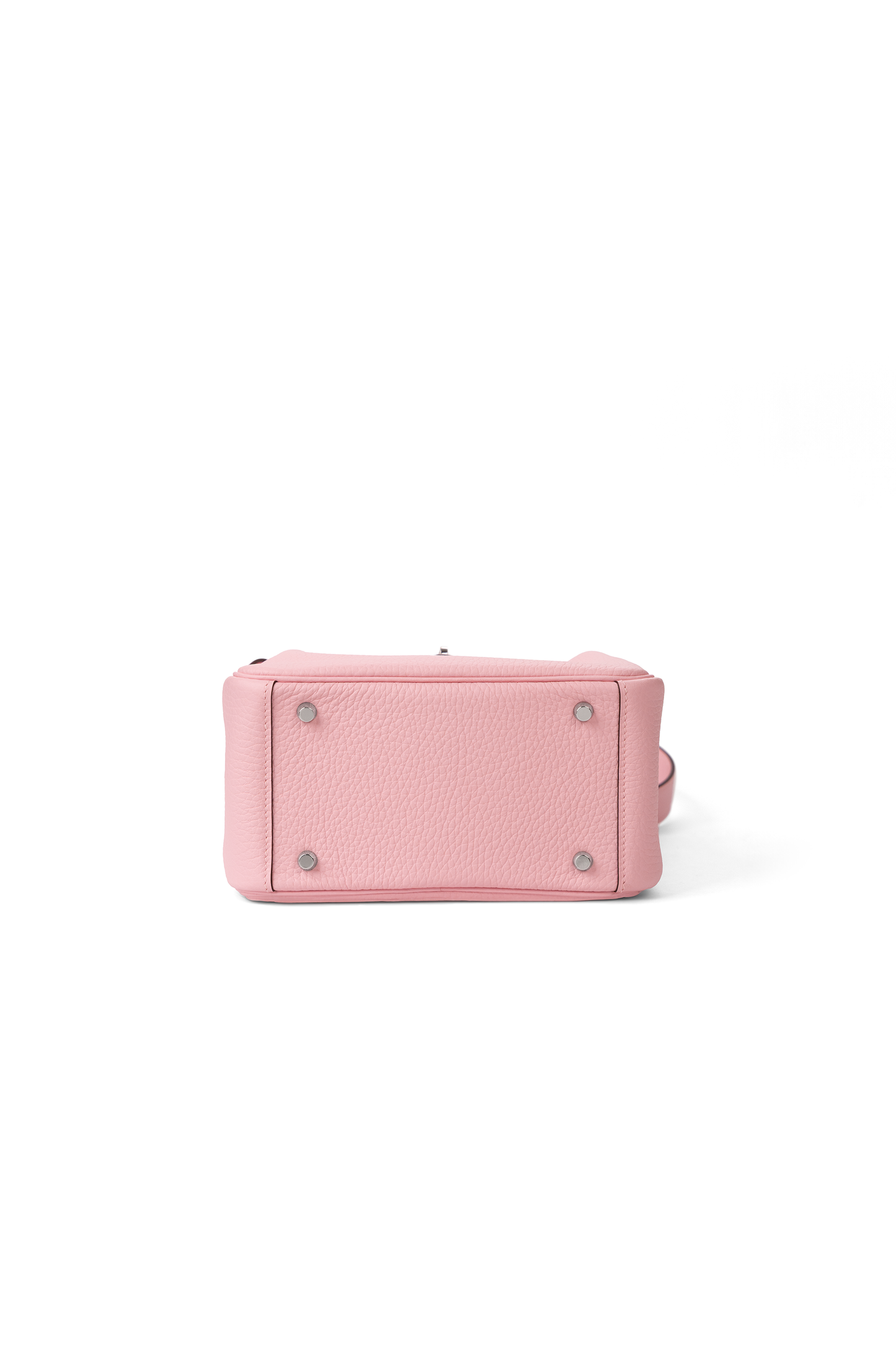 Hermes Mini Lindy in Rose Sakura with Silver Hardware