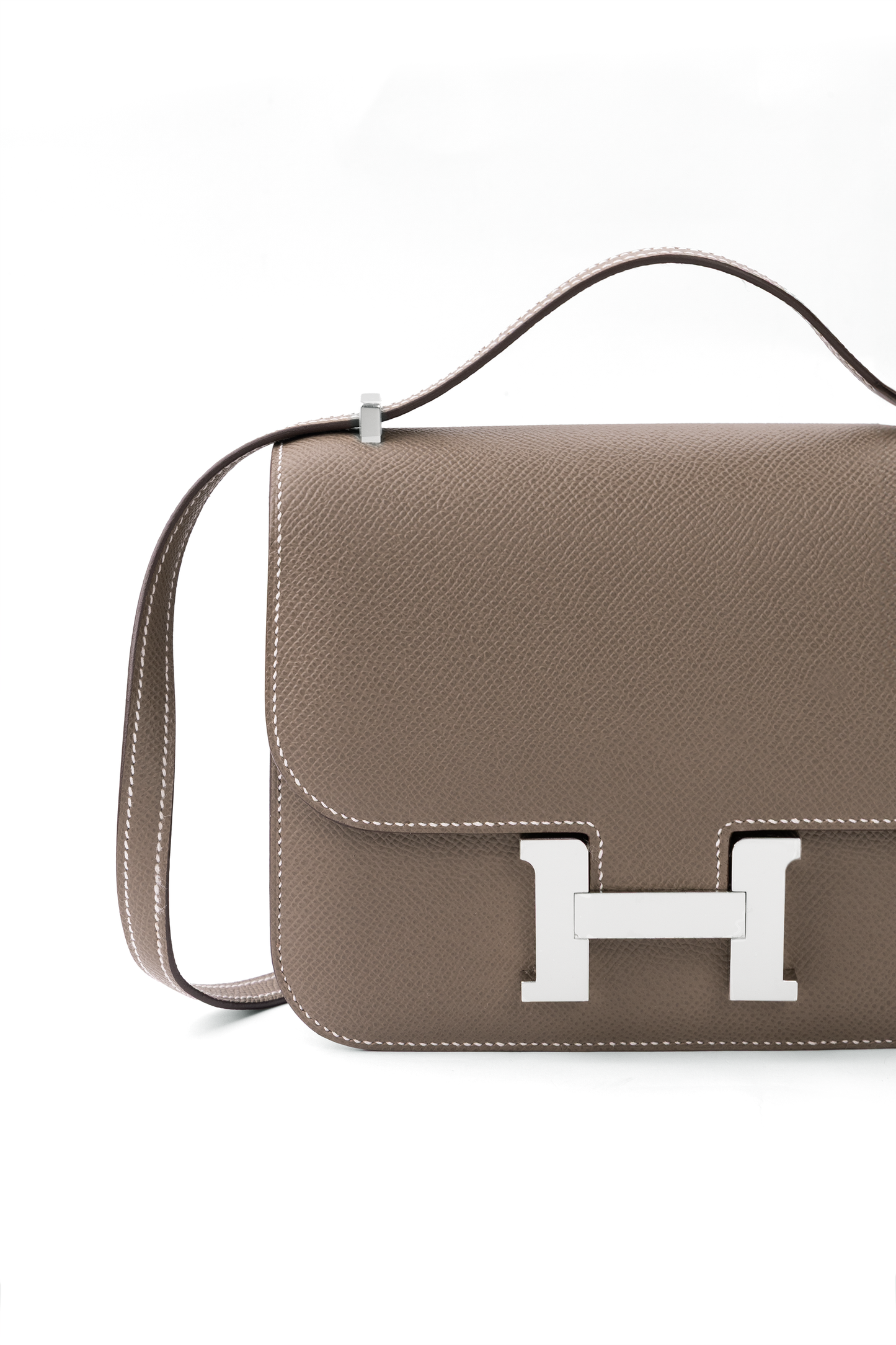 Hermes Constance 18 in Etoupe with Silver Hardware