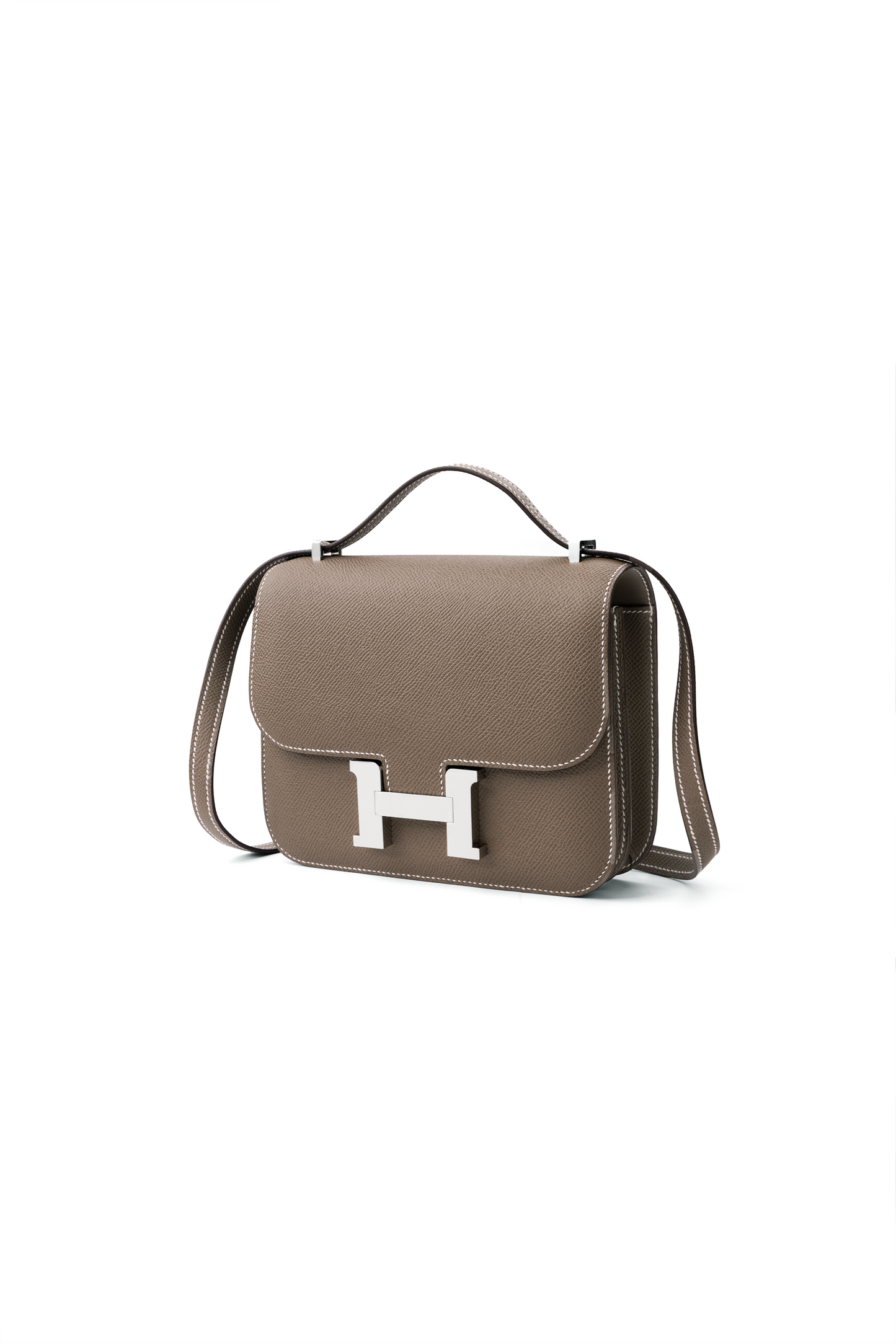 Hermes Constance 18 in Etoupe with Silver Hardware