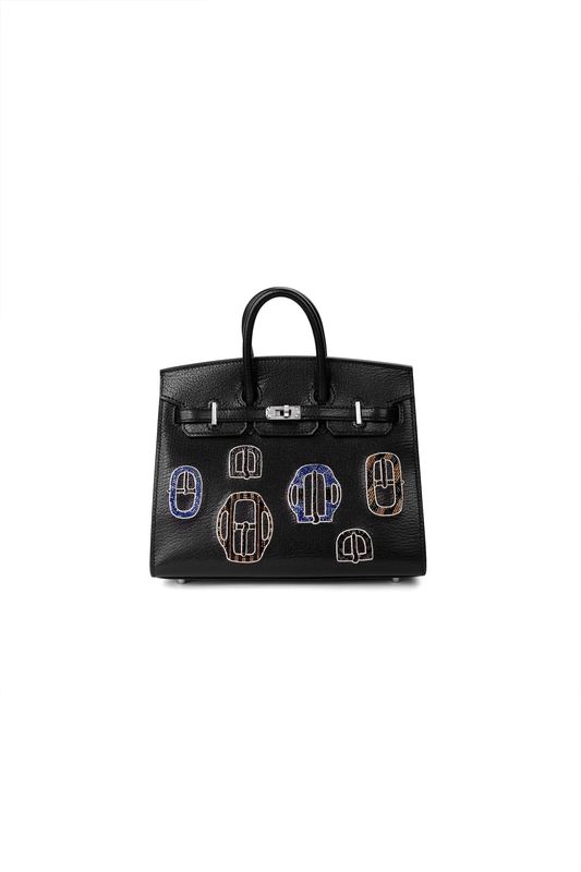 Birkin 20 Chevre "Bouclerie Moderne" in Black with Silver Hardware