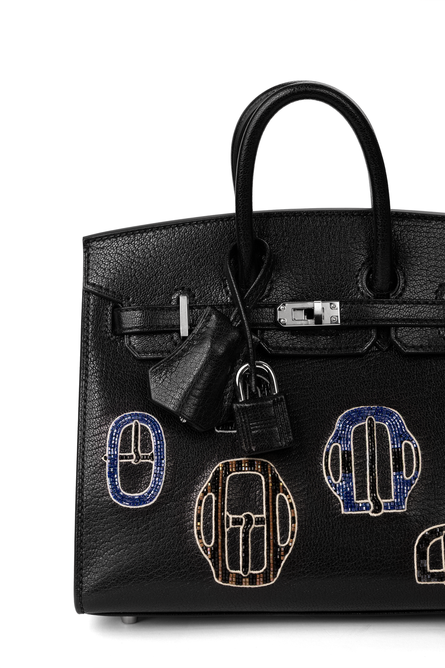 Birkin 20 Chevre "Bouclerie Moderne" in Black with Silver Hardware