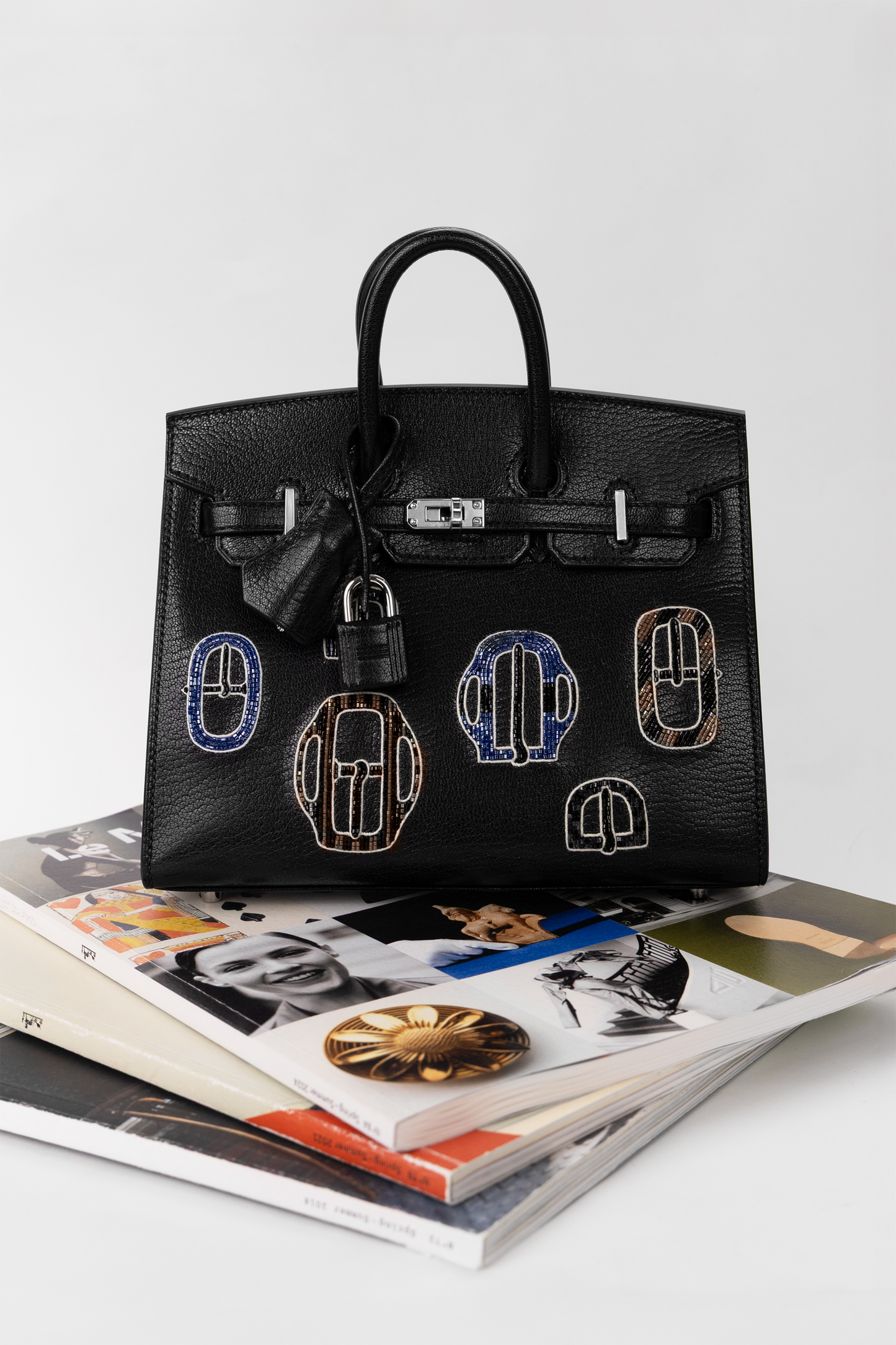 Hermès Birkin Sellier 20 “Bouclerie Moderne Casaque” Black Chevre Chamkila PHW