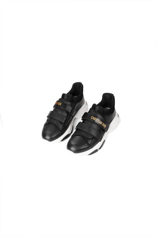Dior D-Wander Sneakers in Black/White