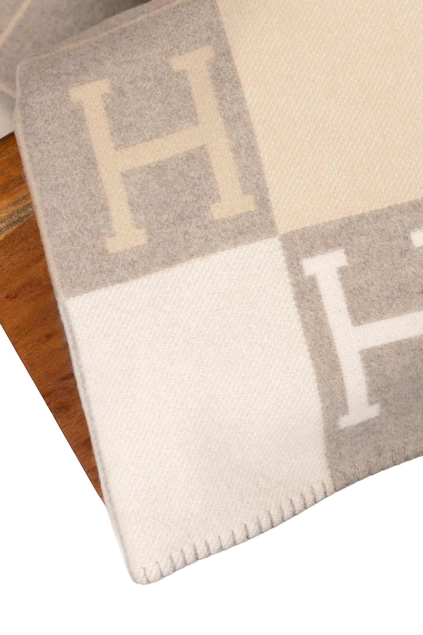 Hermes Beige Throw Blanket