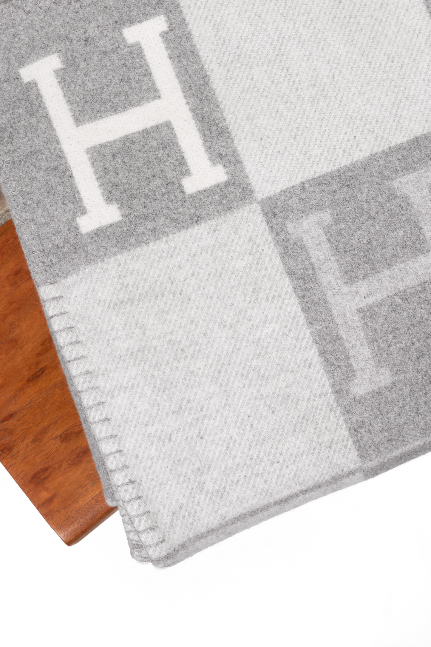 Hermes Gray Throw Blanket