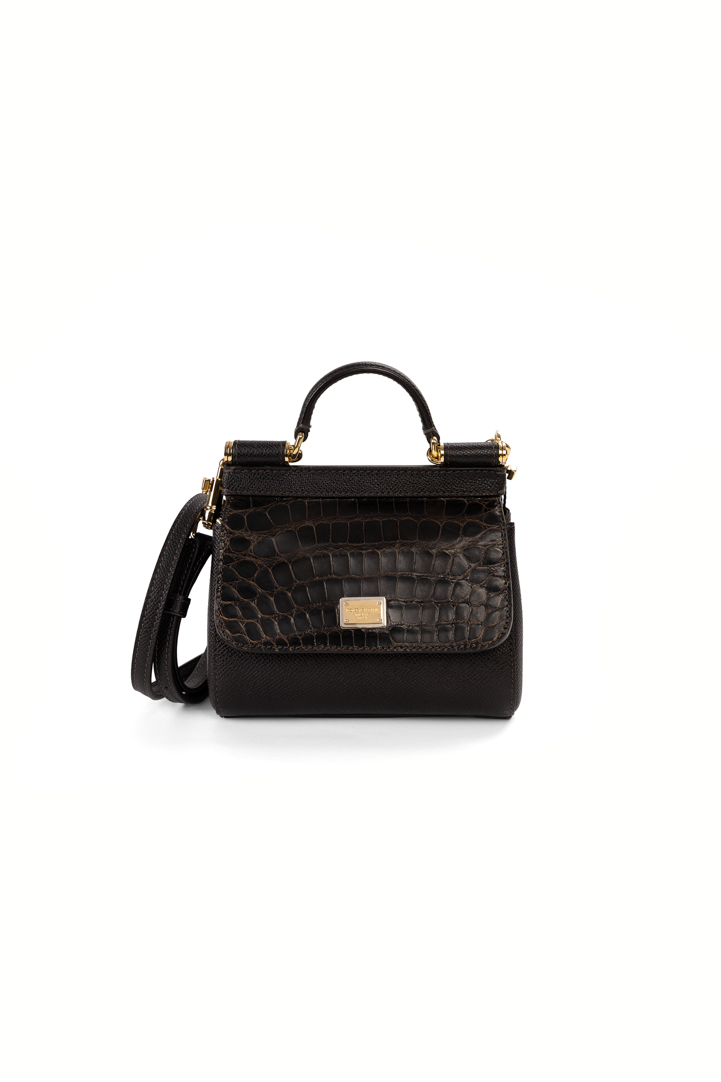 Dolce & Gabbana Mini Miss Sicily Bag in Crocodile Leather