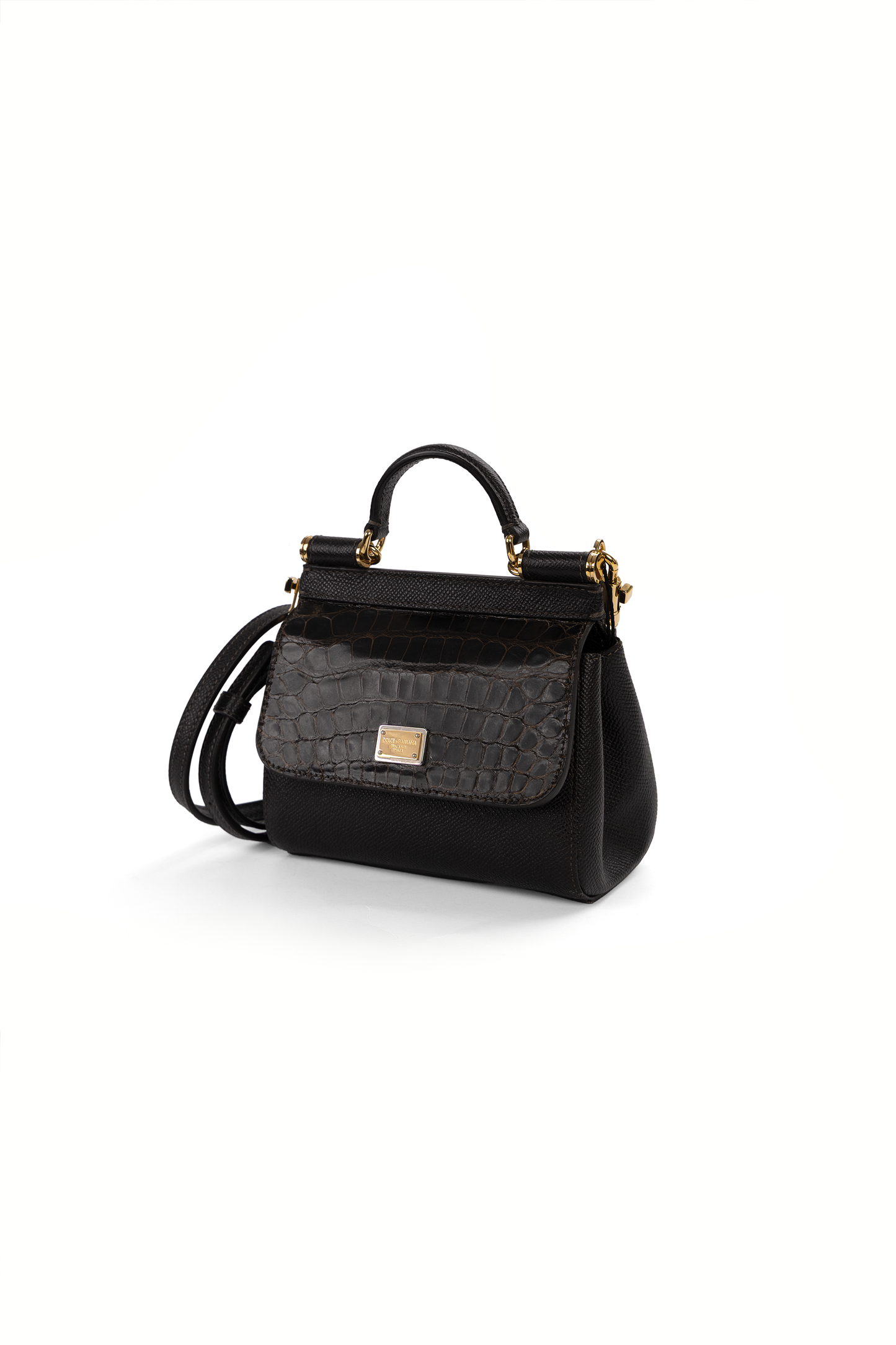 Dolce & Gabbana Mini Miss Sicily Bag in Crocodile Leather