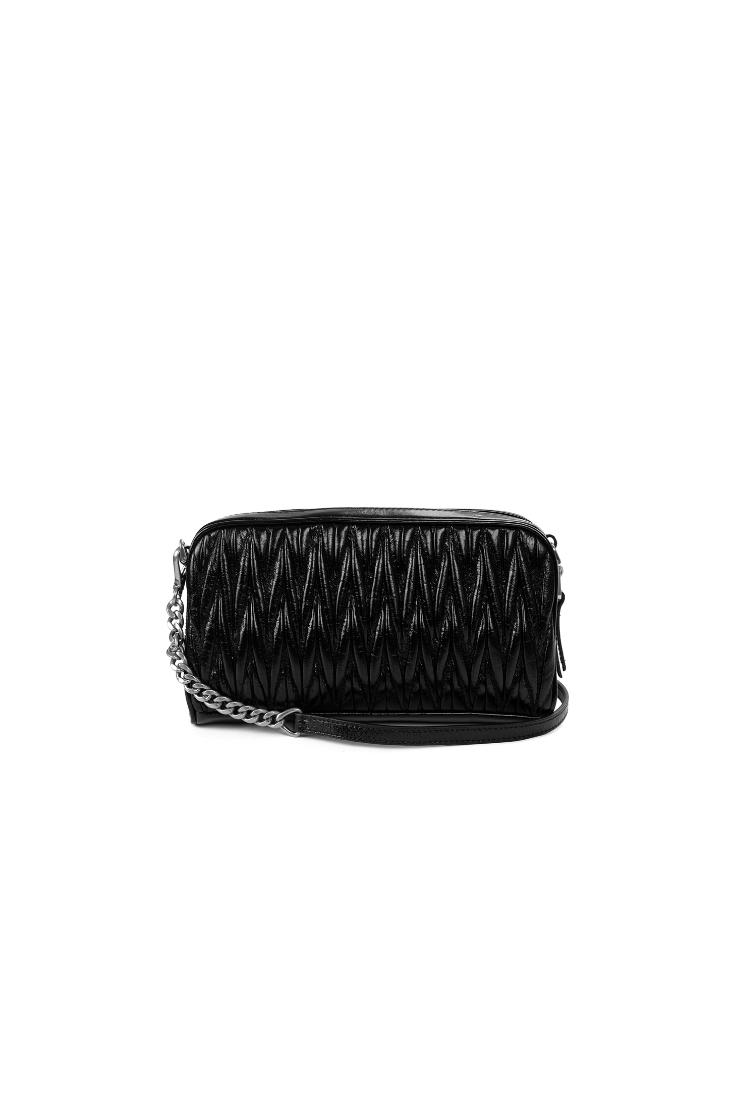 Miu Miu Black Matelassé Nappa Leather Crossbody
