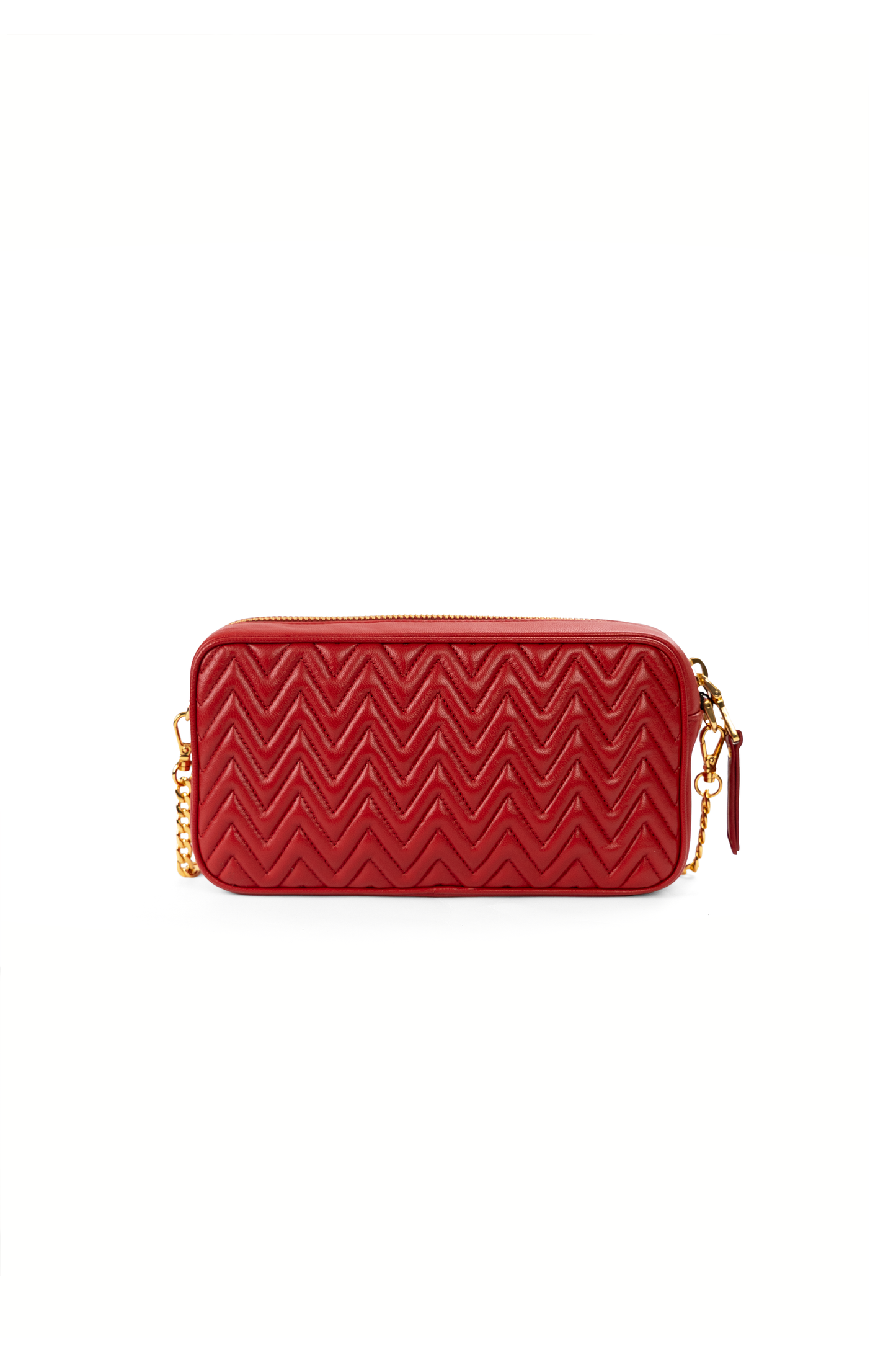 Miu Miu Red Matelassé Nappa Crossbody