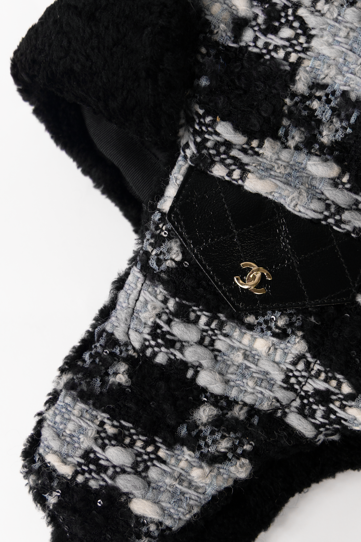 Chanel Black Tweed Chapka