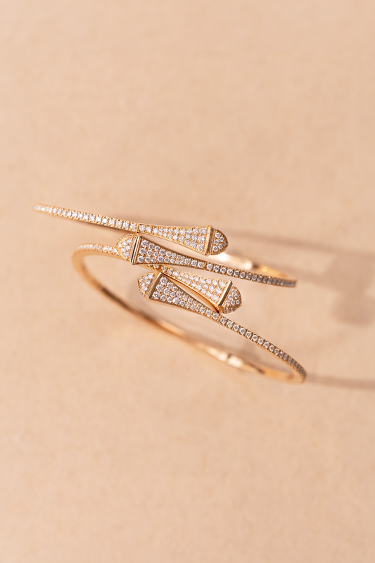Marli Cleo Yellow Gold Diamond Bangle