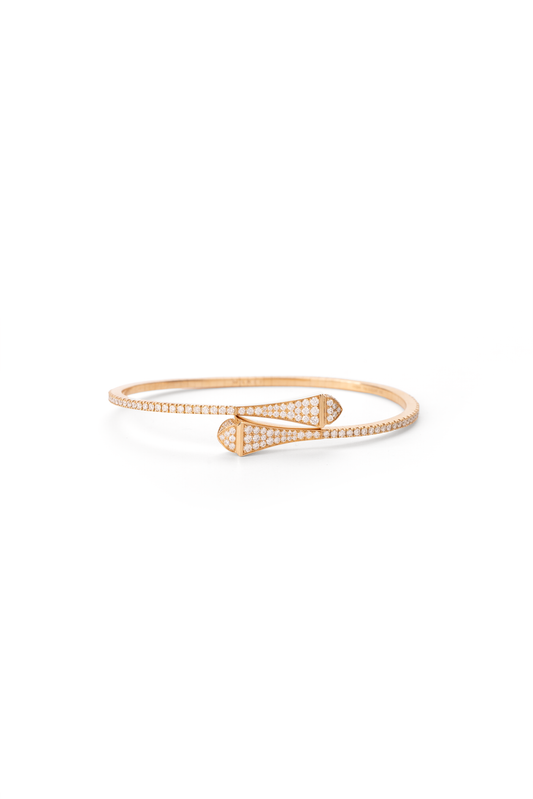 Marli Cleo Rose Gold Full Diamond Midi Slip-On Bracelet