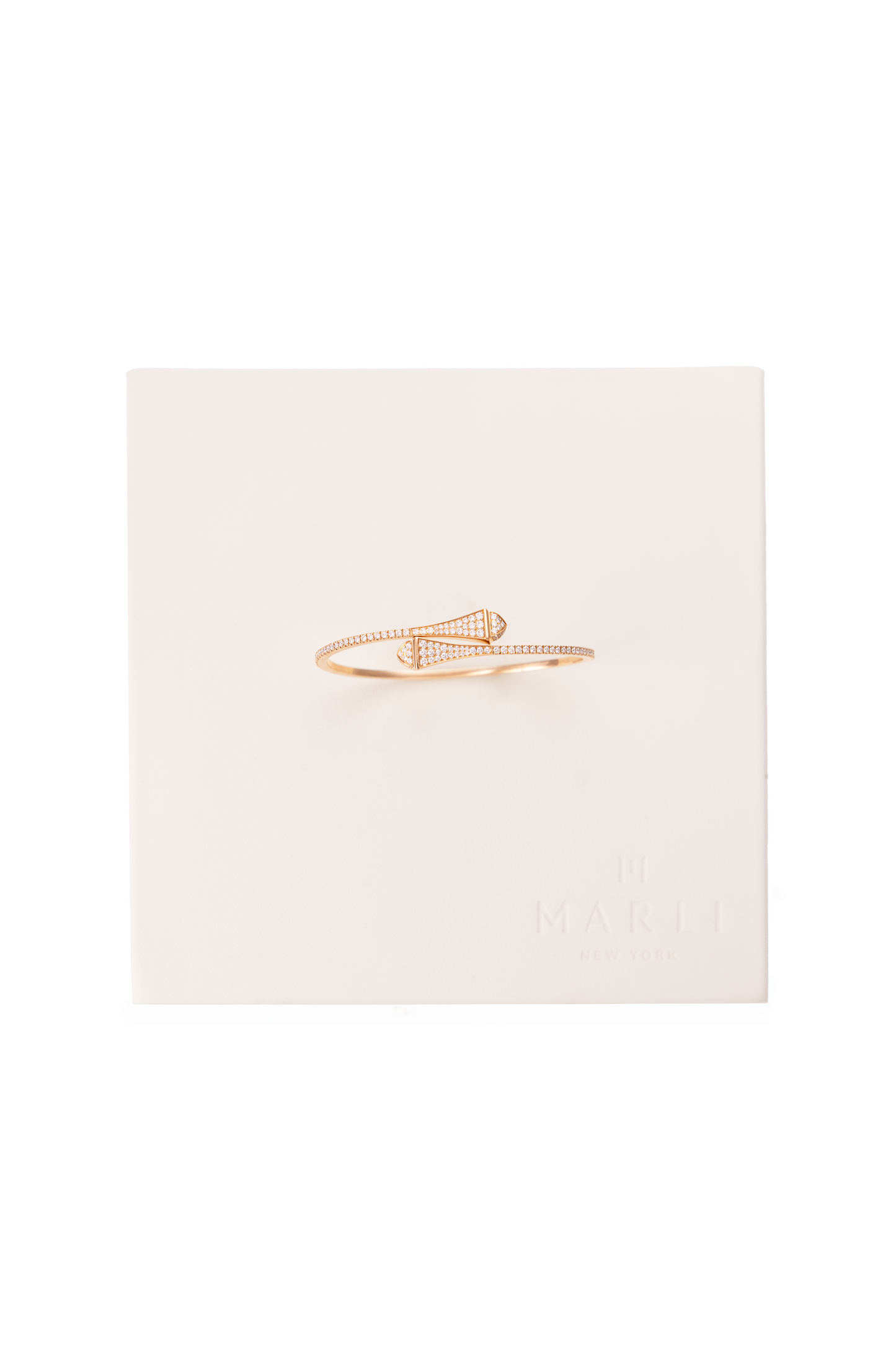 Marli Cleo Rose Gold Full Diamond Midi Slip-On Bracelet