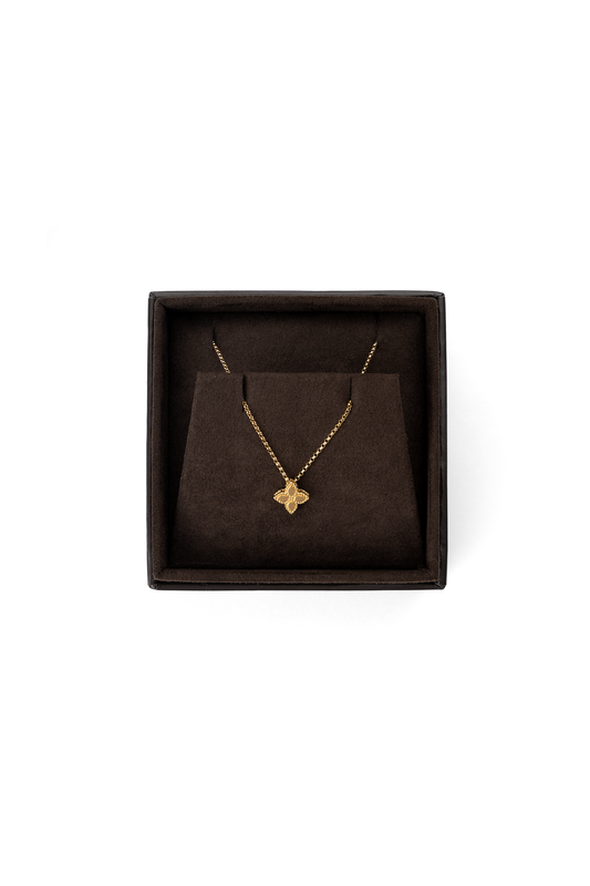 Roberto Coin Yellow Gold Princess Flower Small Necklace