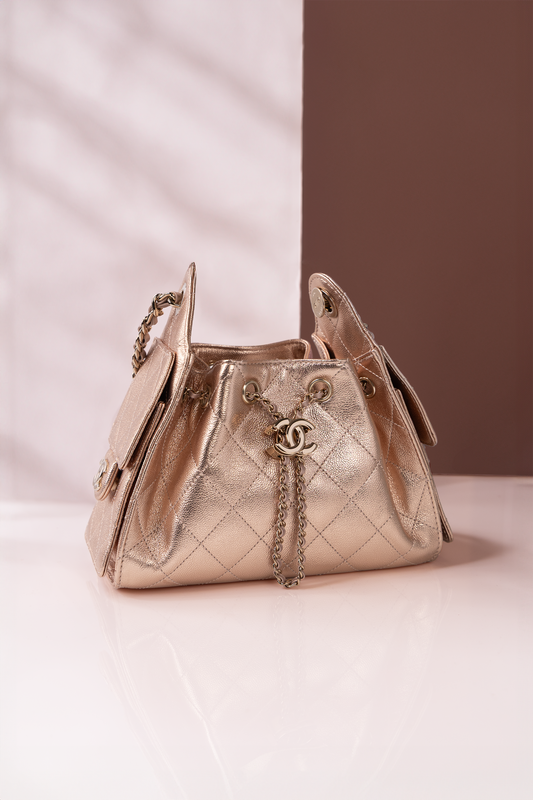 Chanel Metallic Copper Mini Hobo Bag