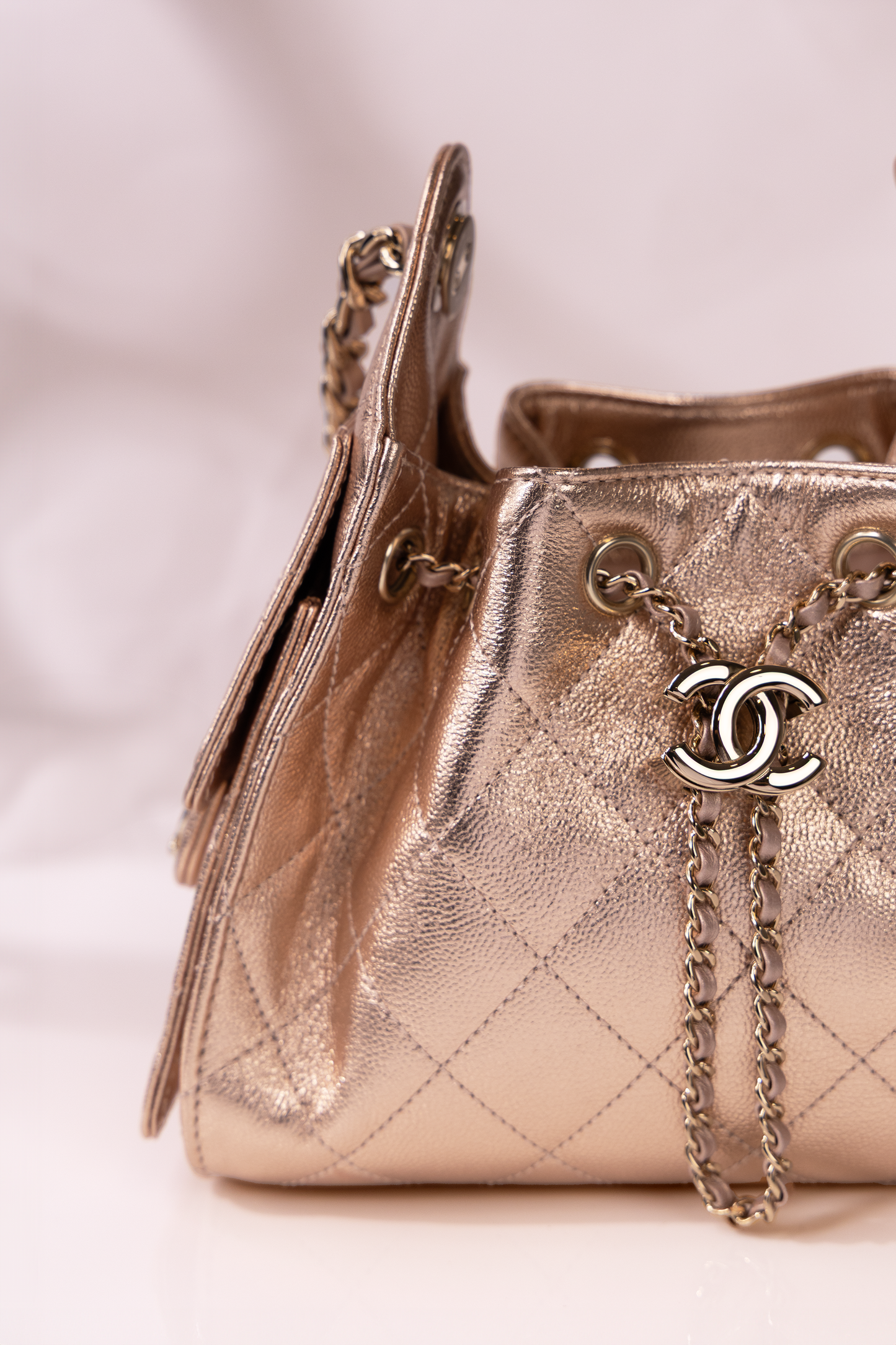 Chanel Metallic Copper Mini Hobo Bag