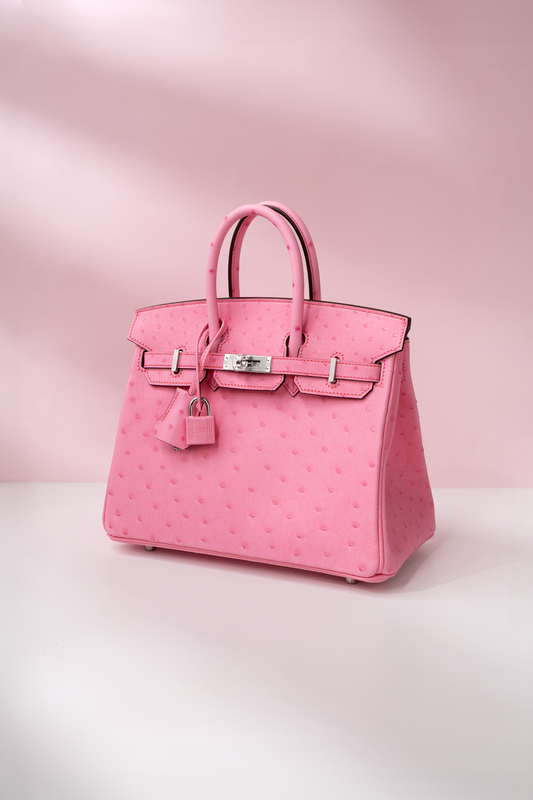 Hermès Birkin 25 Ostrich Bubblegum PHW