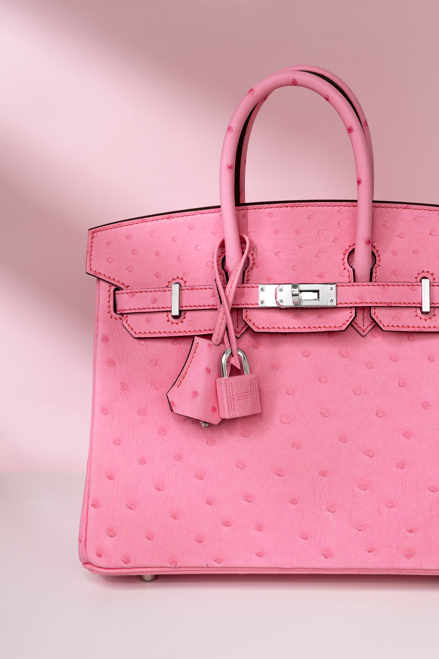Hermès Birkin 25 Ostrich Bubblegum PHW