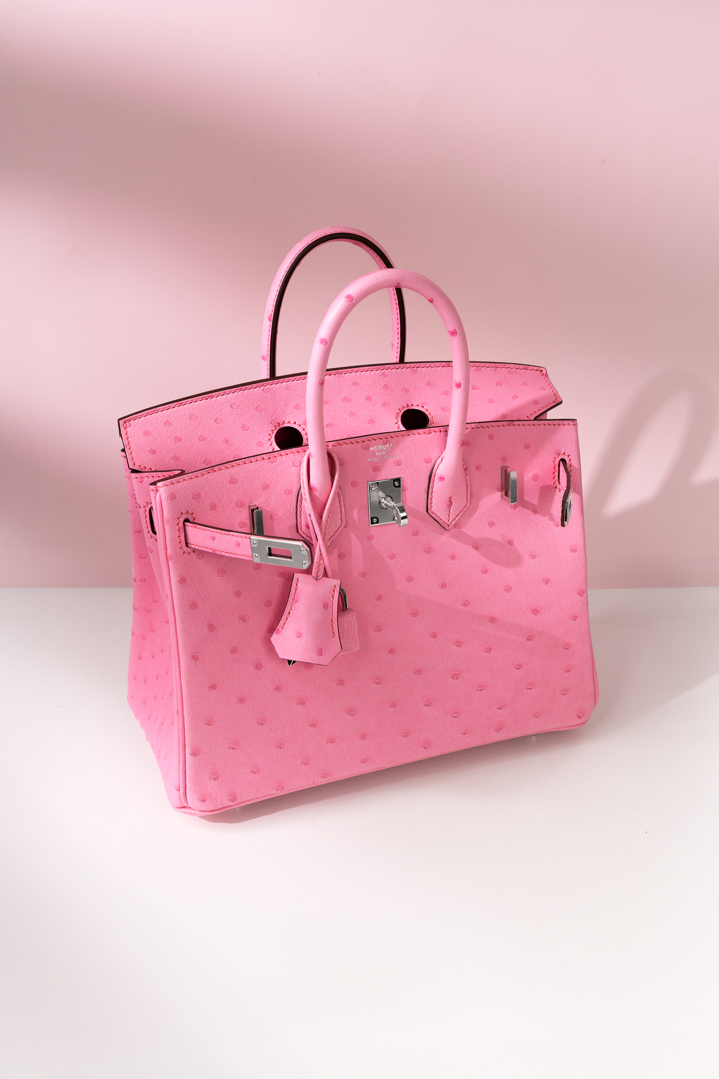Hermès Birkin 25 Ostrich Bubblegum PHW