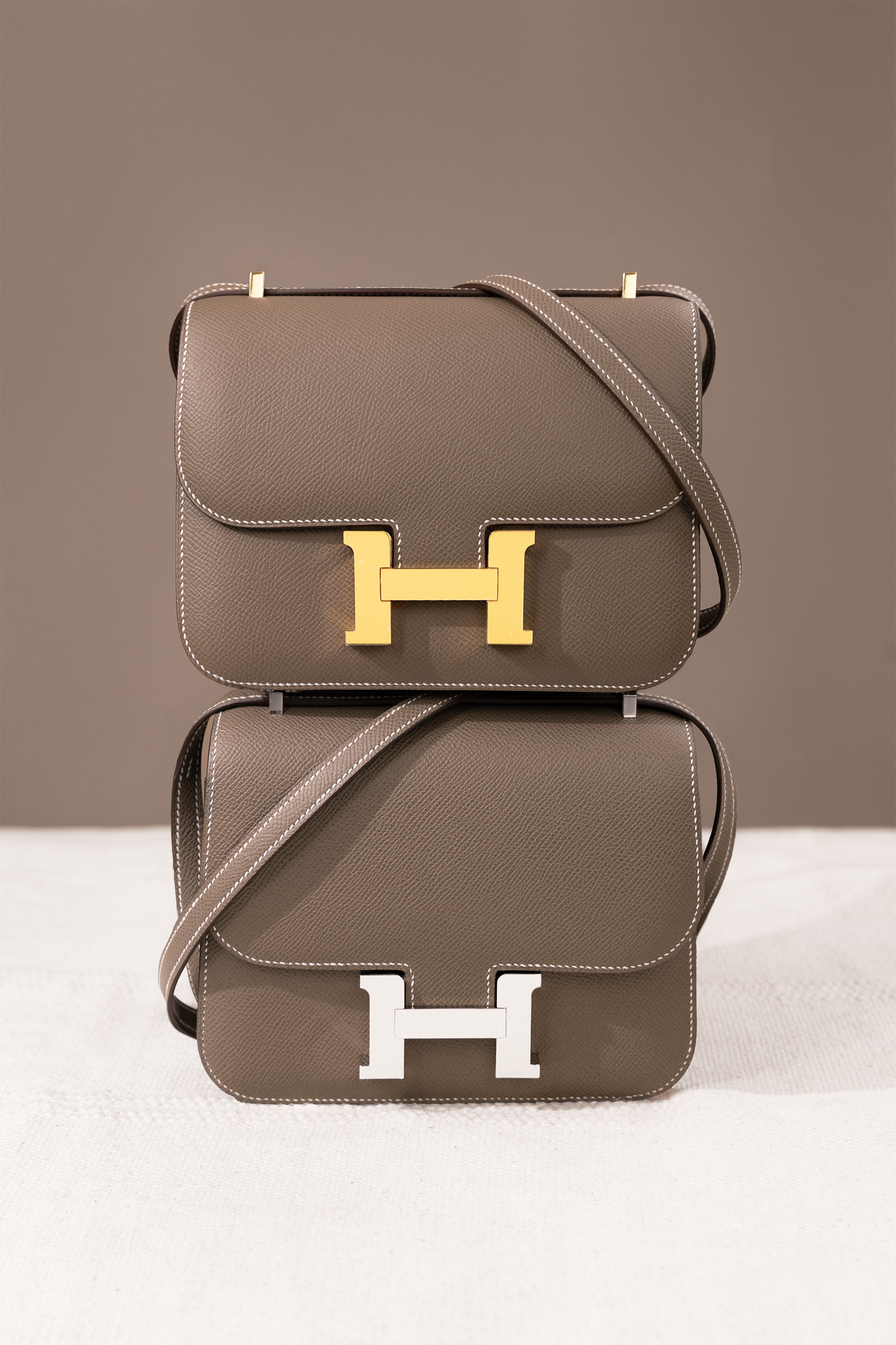 Hermès Constance 18 Epsom Etoupe with GHW & PHW