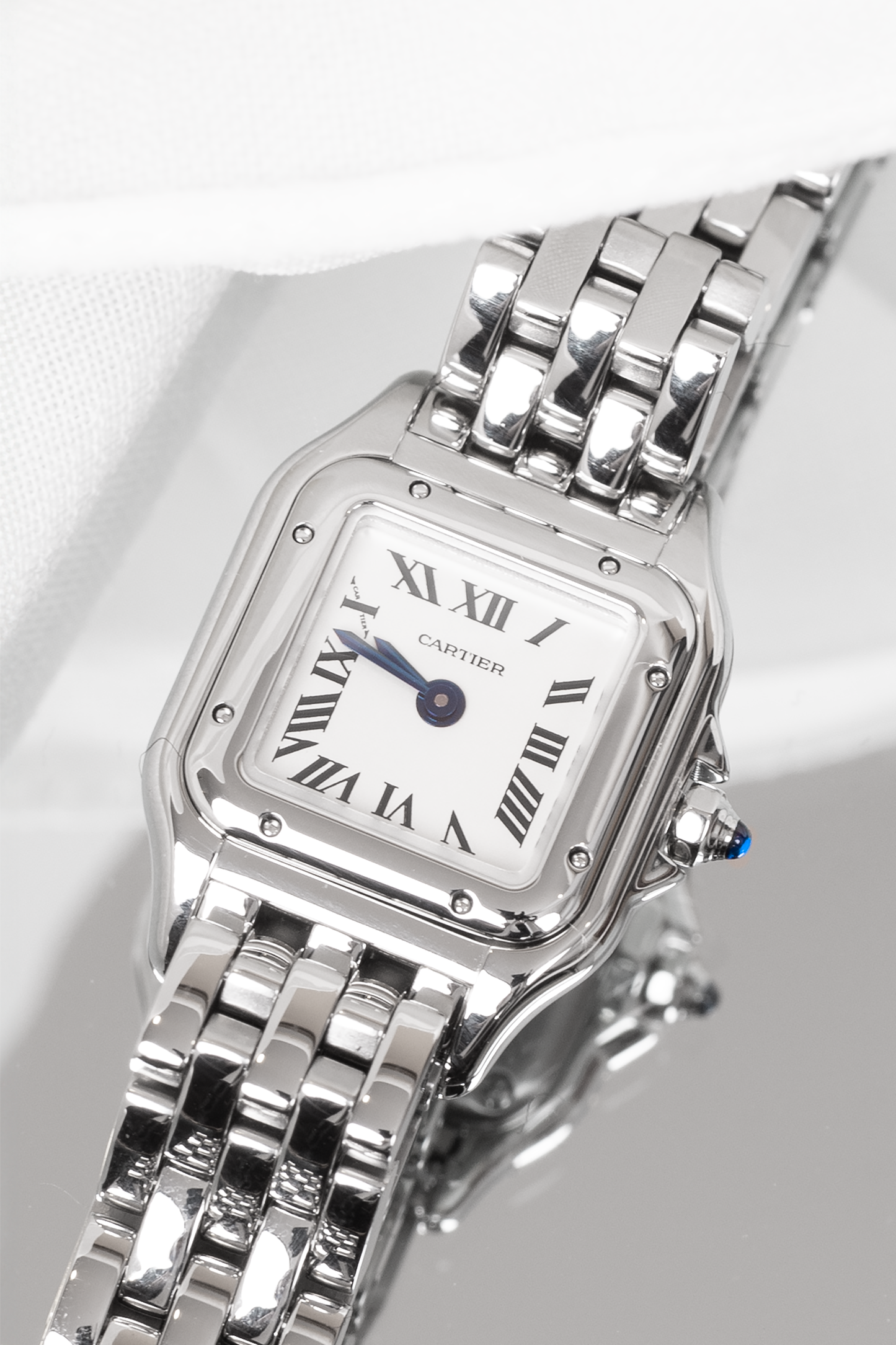 Cartier Panthère de Cartier Mini Watch in Stainless Steel with Silver Dial