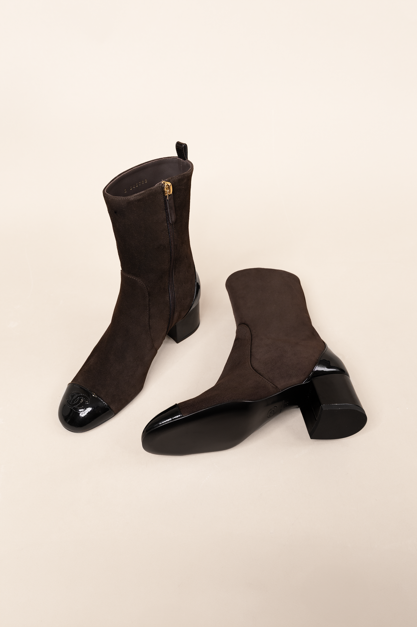 Chanel Brown Suede Boots