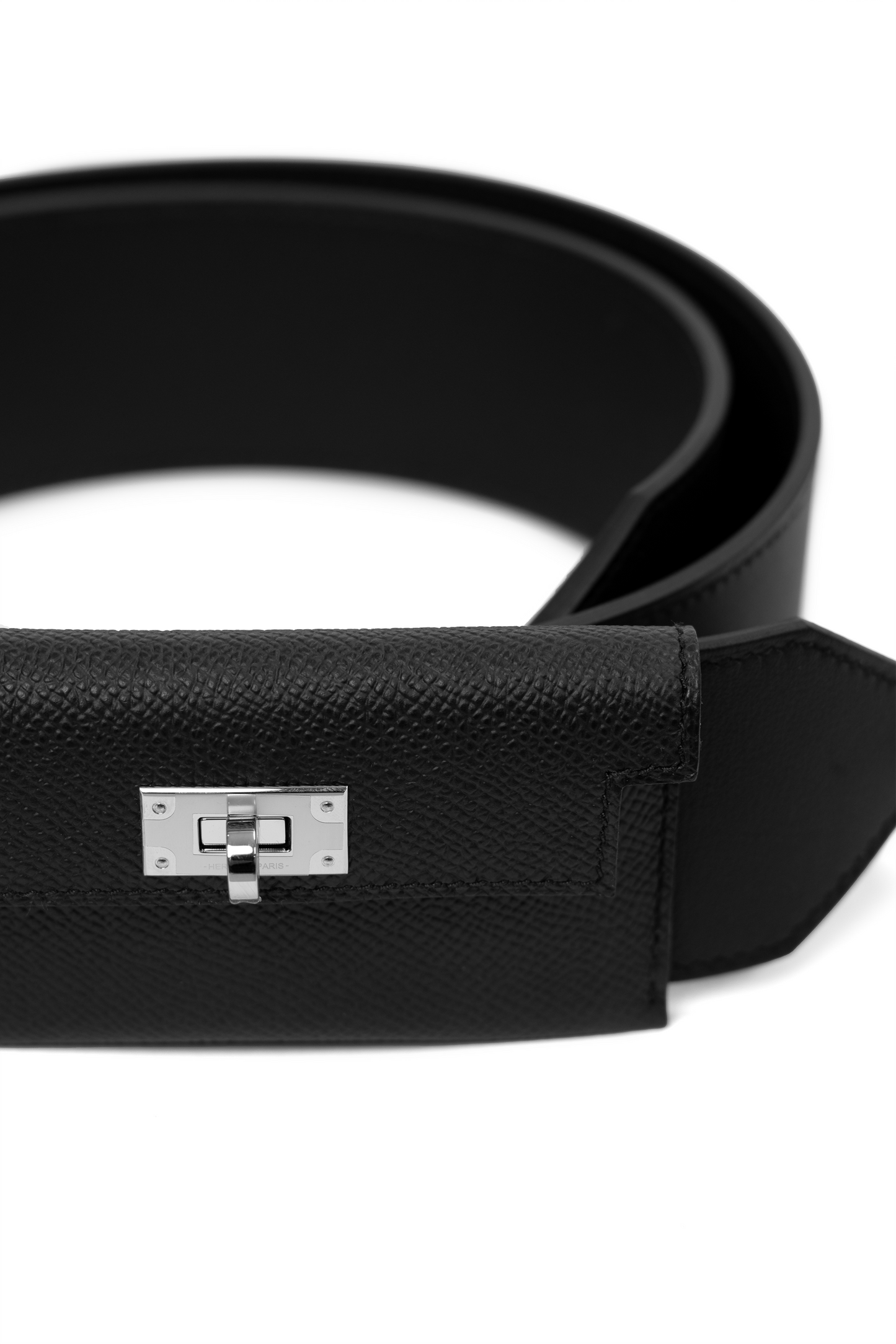 Hermes Black Kelly Pocket Bag Strap