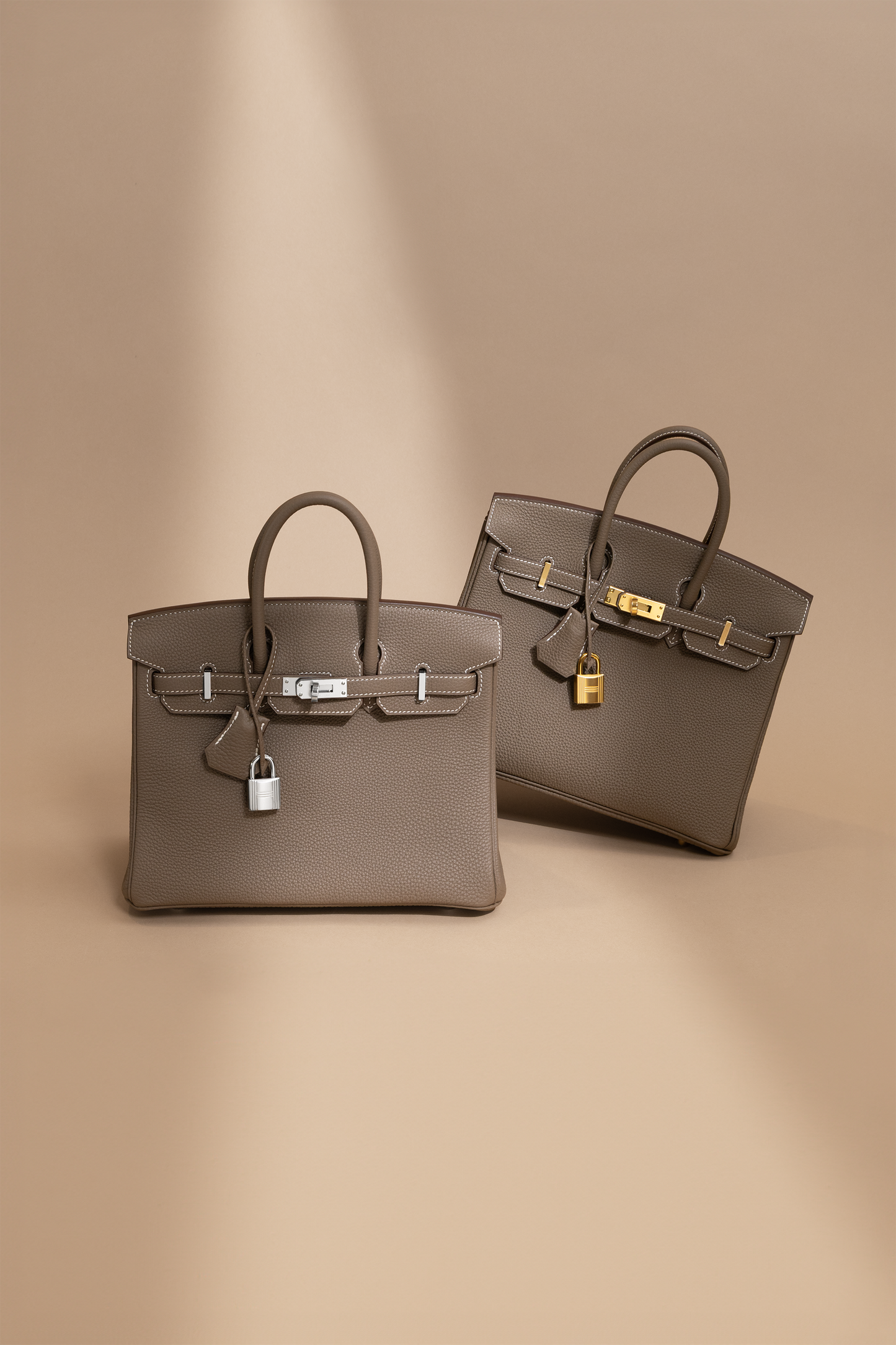 Hermès Birkin 25 Togo Etoupe with PHW & GHW