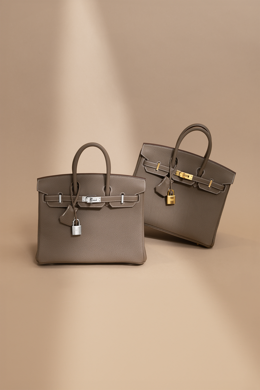 Hermès Birkin 25 Togo Etoupe with PHW & GHW