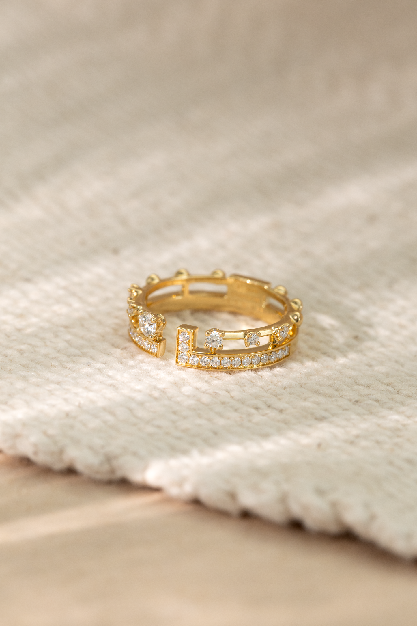 Marli Avenues Yellow Gold Diamond Ring