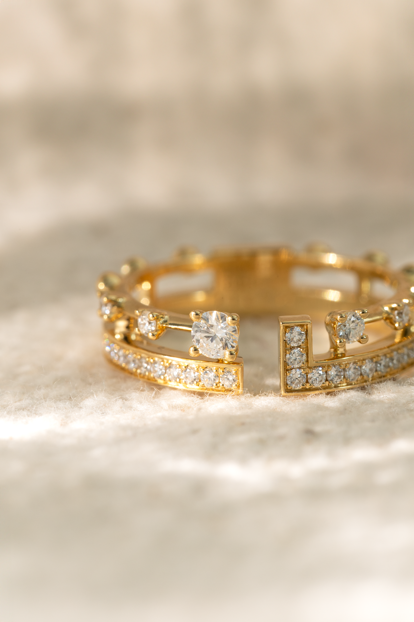 Marli Avenues Yellow Gold Diamond Ring