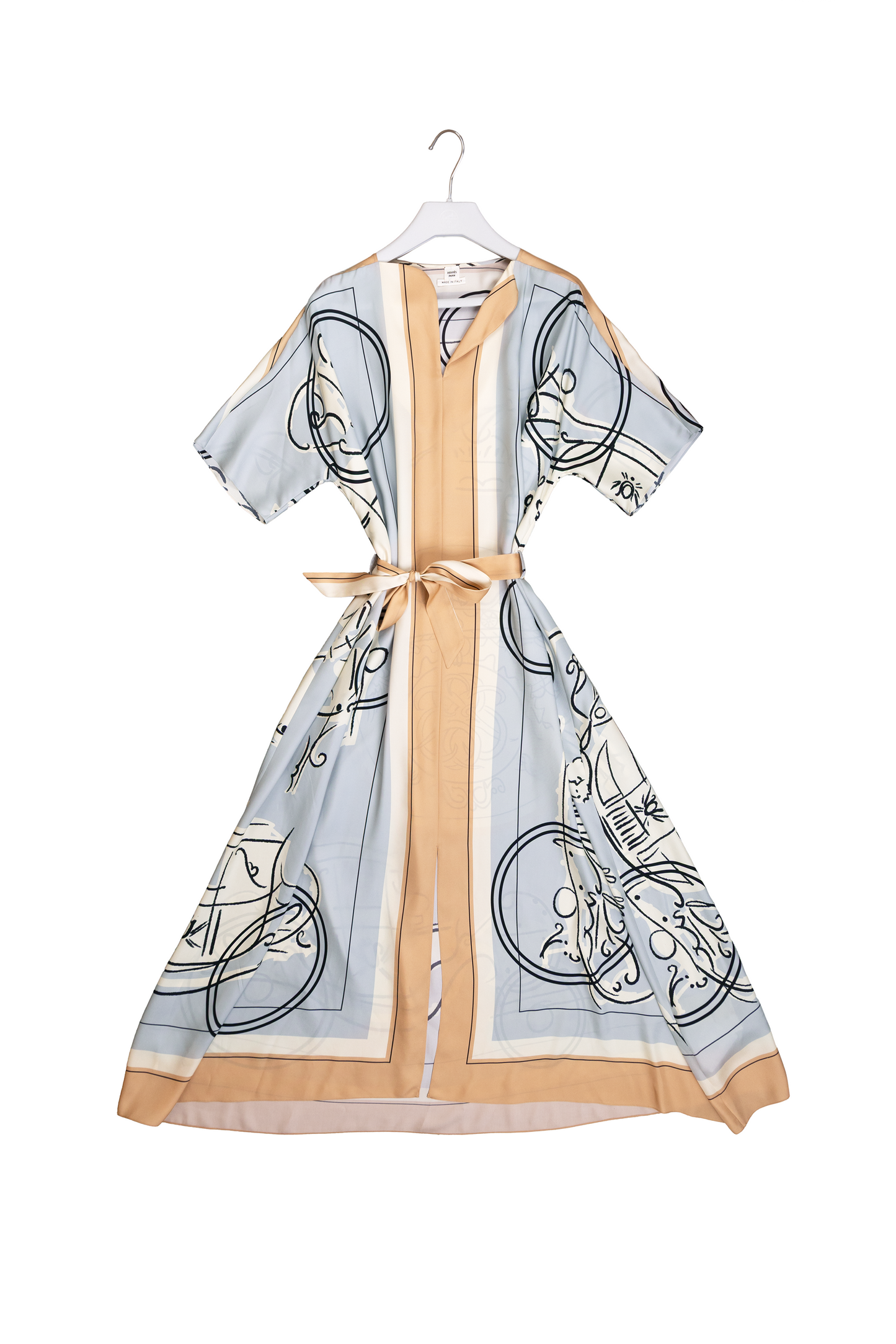 Hermes "Ex-Librea Main Levee" Silk Caftan