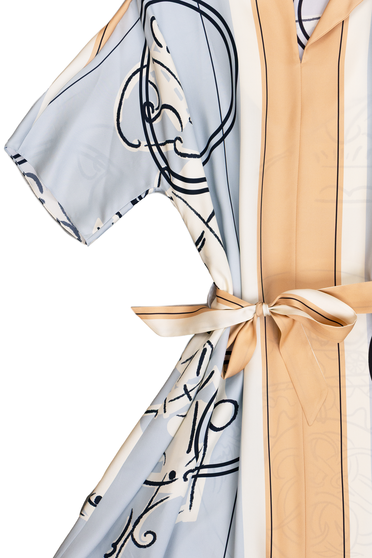 Hermes "Ex-Librea Main Levee" Silk Caftan