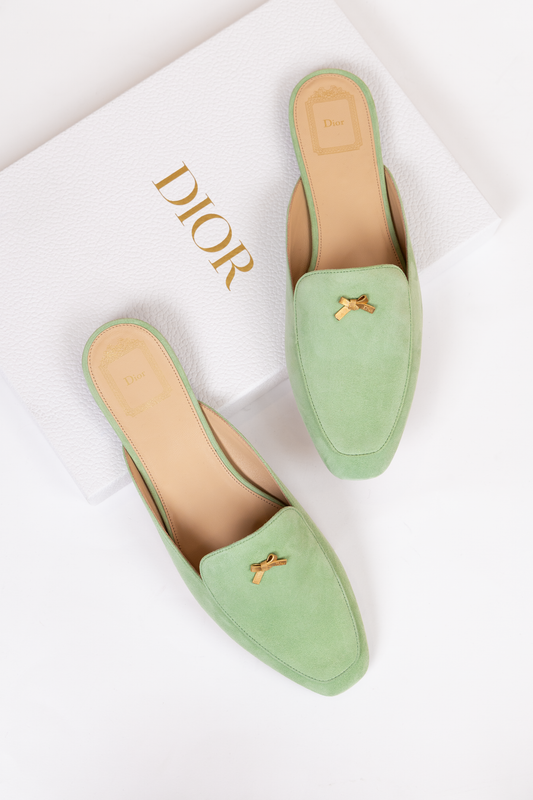 Dior Baby Bow Mule in Pistachio