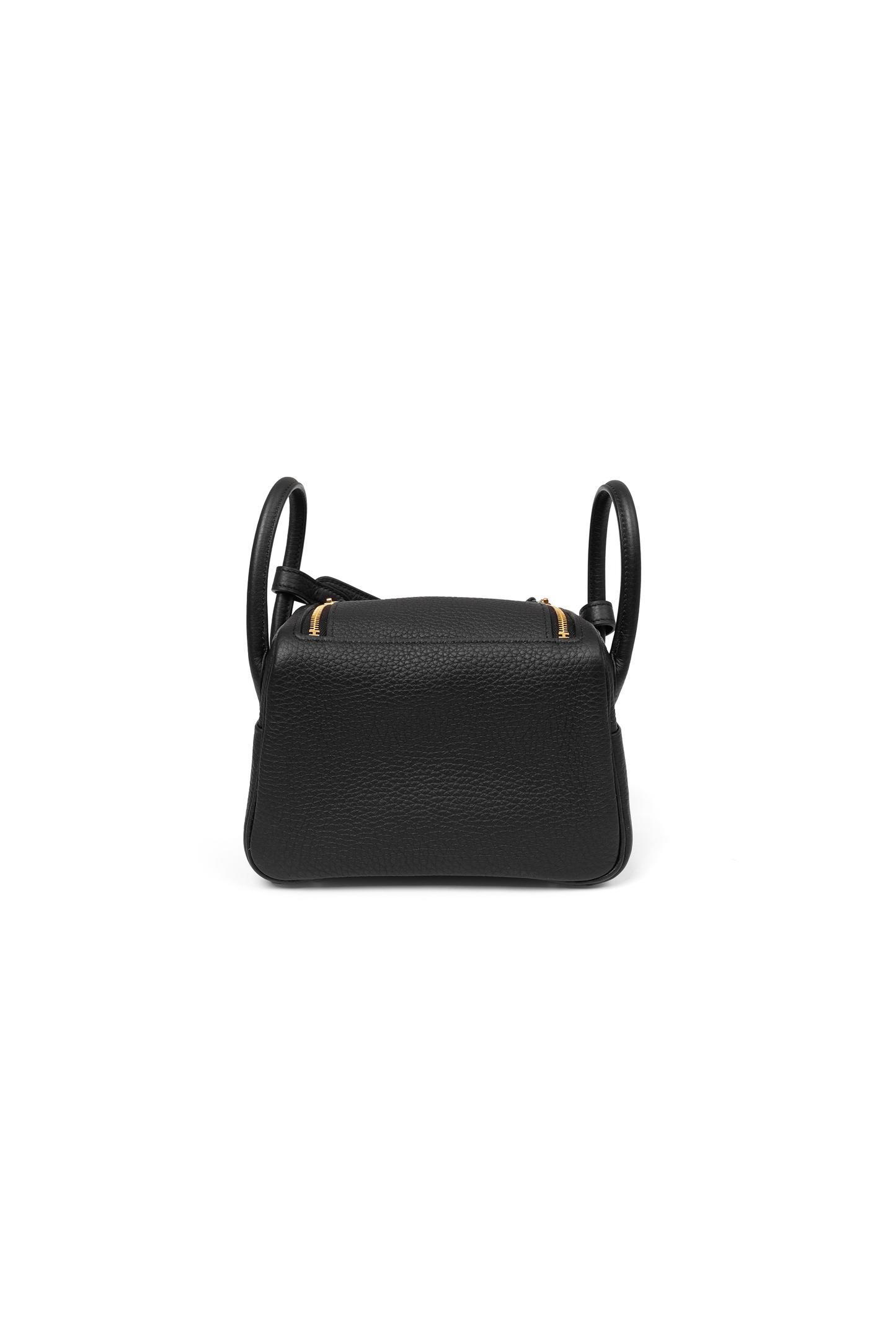 Hermes Mini Lindy in Black with Gold Hardware