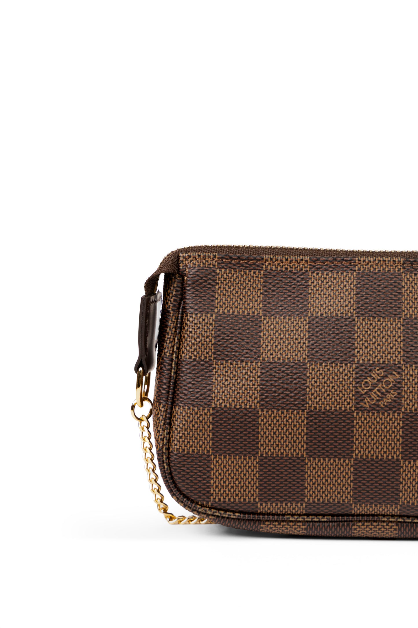 Louis Vuitton Damier Ebene Mini Pochette with Chain
