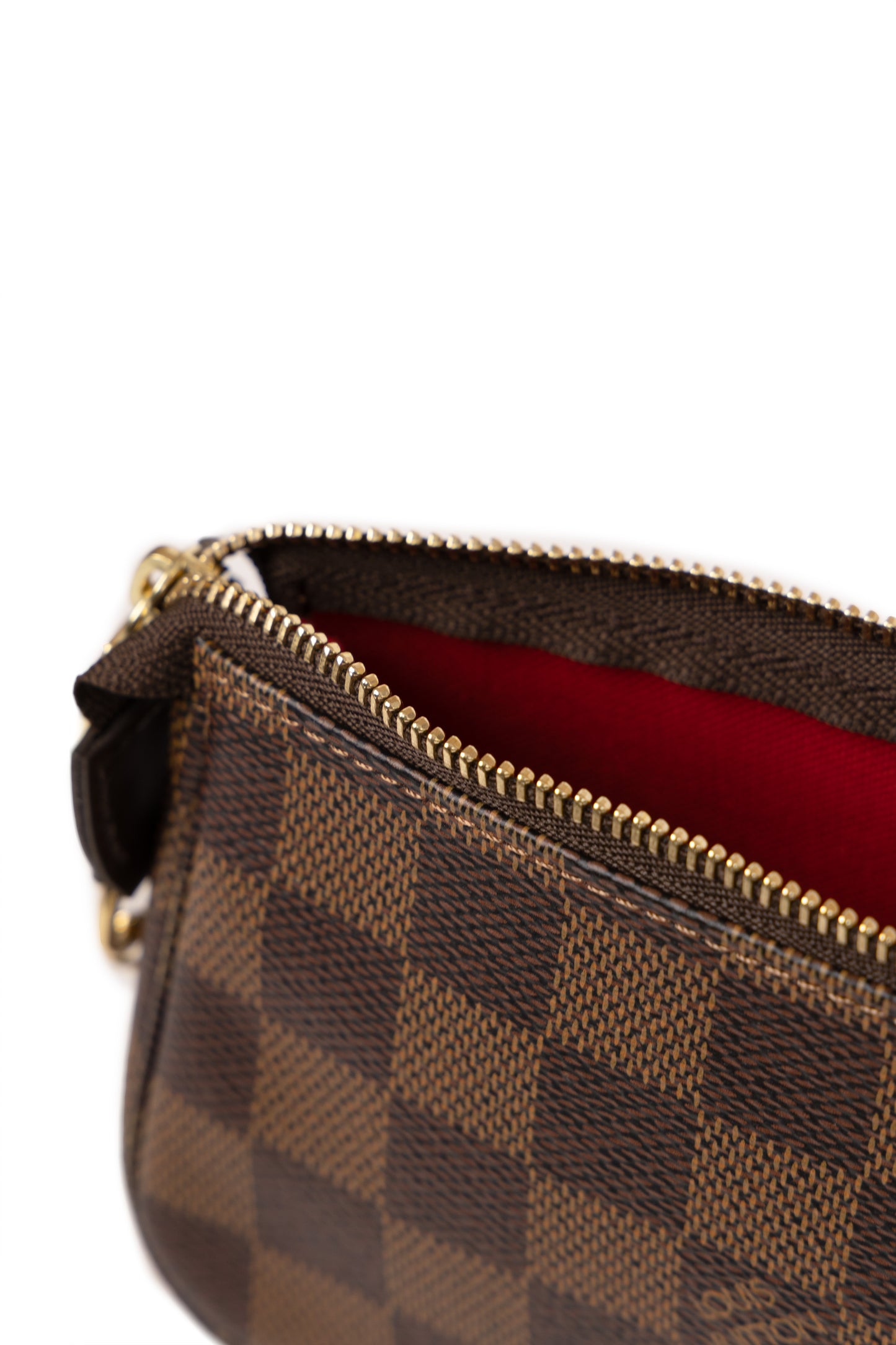 Louis Vuitton Damier Ebene Mini Pochette with Chain