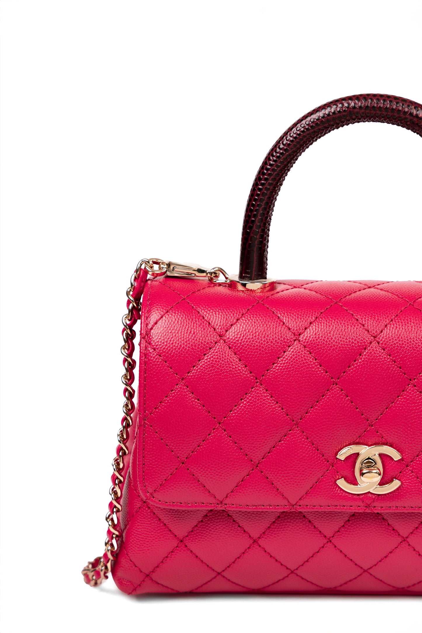 Chanel Raspberry Coco Handle