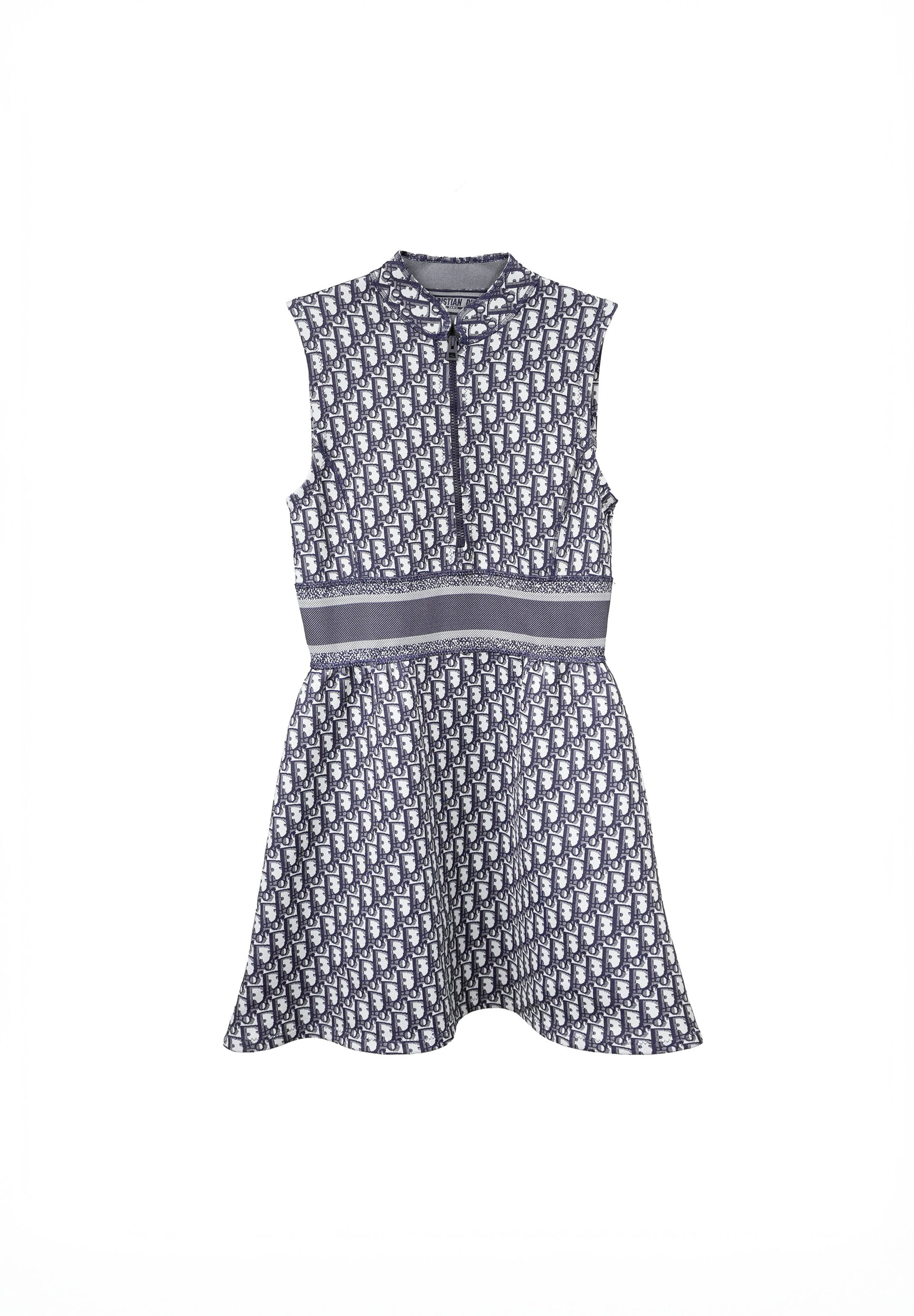 dior mini dress Belted Dior Blue Monogram Mini Dress